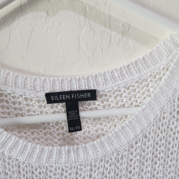 EILEEN FISHER 100% organic linen open Knit Tunic - Picture 3 of 4